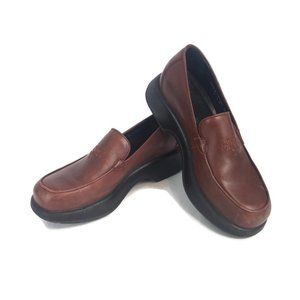 Dansko Womens Leather Slip On Loafer Size 41 Brown